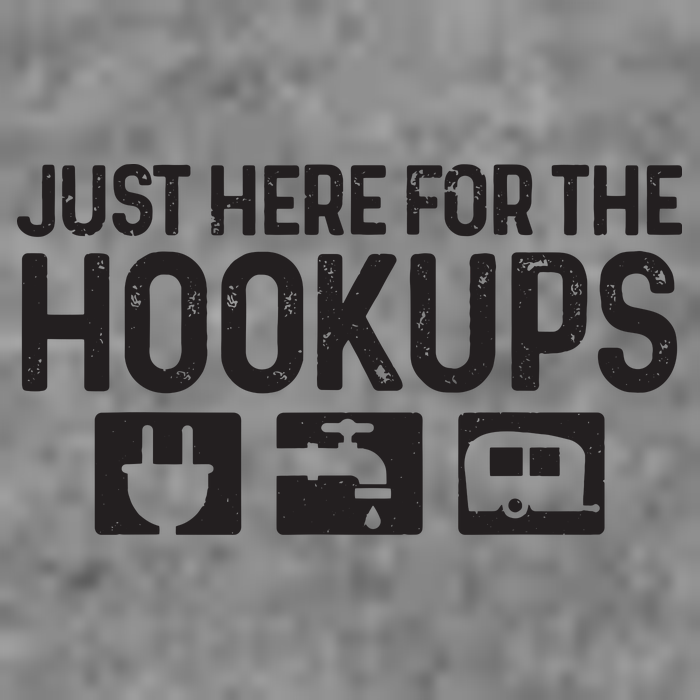 Camping Rv Caravan Motorhome Just Here For The Hookups Funny Sustainable Beanie