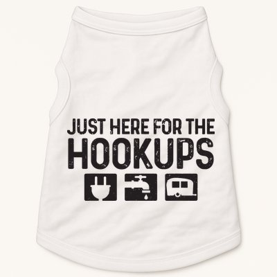 Camping Rv Caravan Motorhome Just Here For The Hookups Funny Doggie Tank