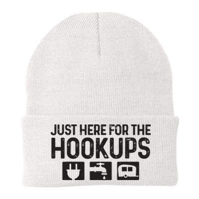 Camping Rv Caravan Motorhome Just Here For The Hookups Funny Beanie