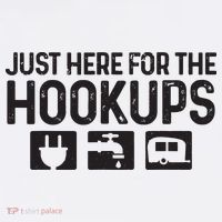 Camping Rv Caravan Motorhome Just Here For The Hookups Funny Flatbill Hat