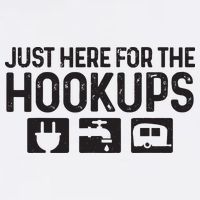 Camping Rv Caravan Motorhome Just Here For The Hookups Funny Wool Snapback Cap