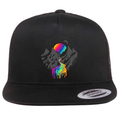Cosmic River Flat Bill Trucker Hat