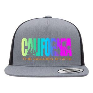 California Republic Cali Life Cool I Love Ca Flat Bill Trucker Hat