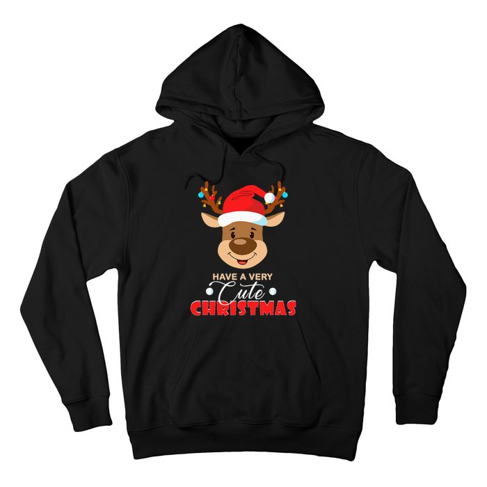 Cute Reindeer Christmas Pajama For Kids Christmas Hoodie