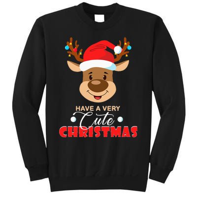 Cute Reindeer Christmas Pajama For Kids Christmas Sweatshirt