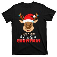 Cute Reindeer Christmas Pajama For Kids Christmas T-Shirt