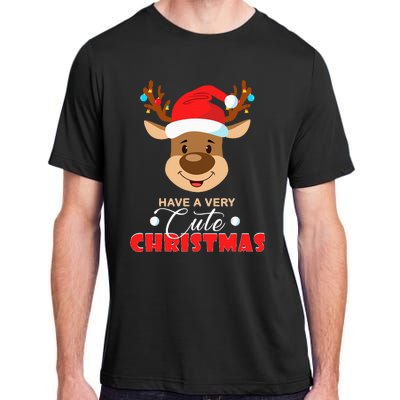 Cute Reindeer Christmas Pajama For Kids Christmas Adult ChromaSoft Performance T-Shirt