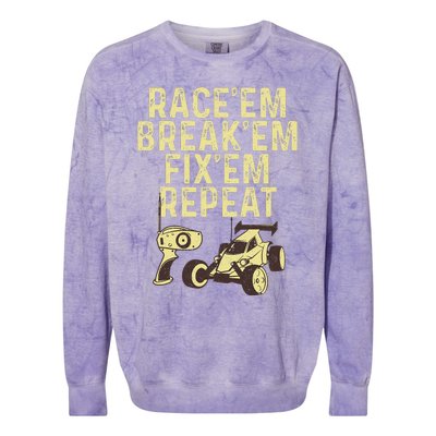 Cool Rc Car Rc Car Racing Race Lover Colorblast Crewneck Sweatshirt