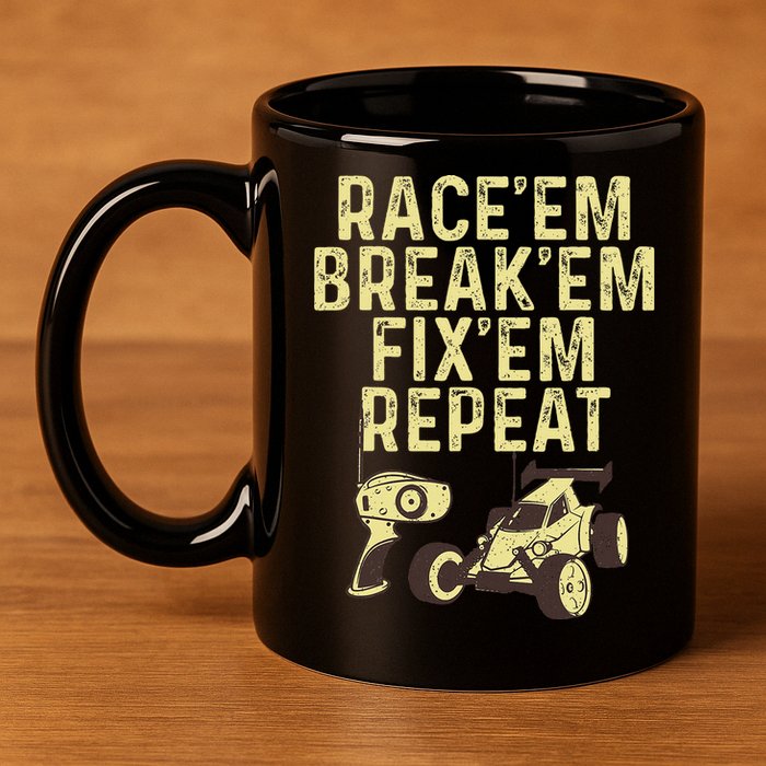 Cool Rc Car Rc Car Racing Race Lover 11oz C Handle Ceramic Mug