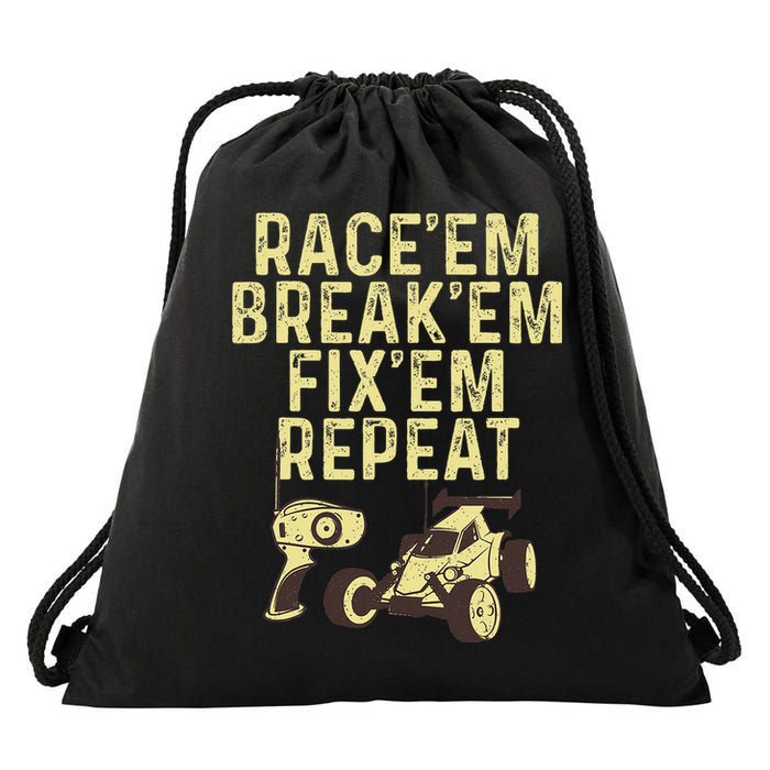 Cool Rc Car Rc Car Racing Race Lover Drawstring Bag
