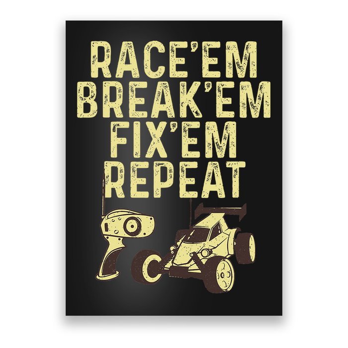 Cool Rc Car Rc Car Racing Race Lover Poster
