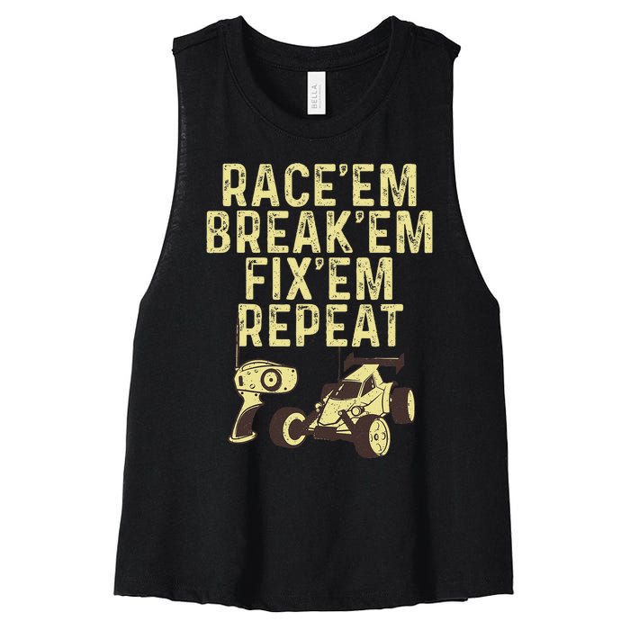 Cool Rc Car Rc Car Racing Race Lover Women's Racerback Cropped Tank