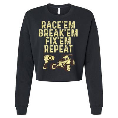 Cool Rc Car Rc Car Racing Race Lover Cropped Pullover Crew