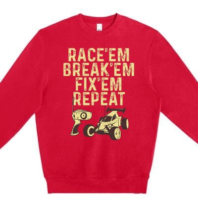 Cool Rc Car Rc Car Racing Race Lover Premium Crewneck Sweatshirt