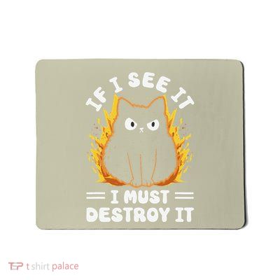 Cat Rage Consumes Me Humor Meme Mousepad