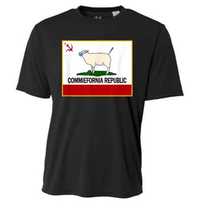 Commiefornia Republic California State Flag Funny Sheeple Cooling Performance Crew T-Shirt