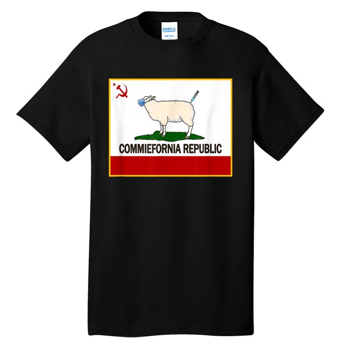 Commiefornia Republic California State Flag Funny Sheeple Tall T-Shirt