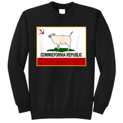 Commiefornia Republic California State Flag Funny Sheeple Tall Sweatshirt