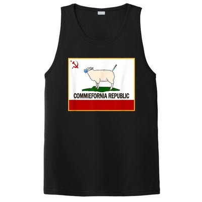 Commiefornia Republic California State Flag Funny Sheeple PosiCharge Competitor Tank