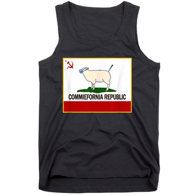 Commiefornia Republic California State Flag Funny Sheeple Tank Top