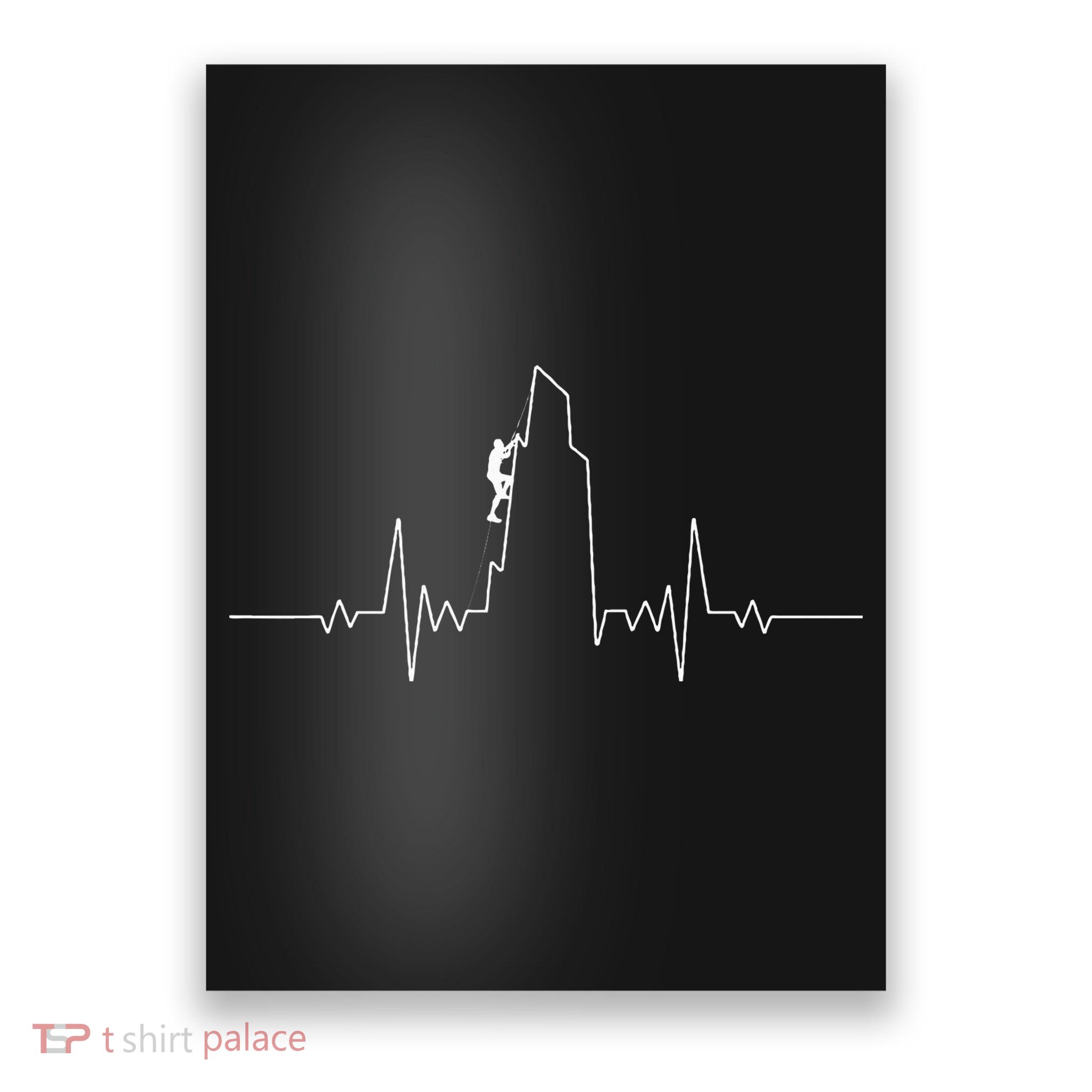 Cool Rock Climbing Mountain Rock Climbers Ekg Poster
