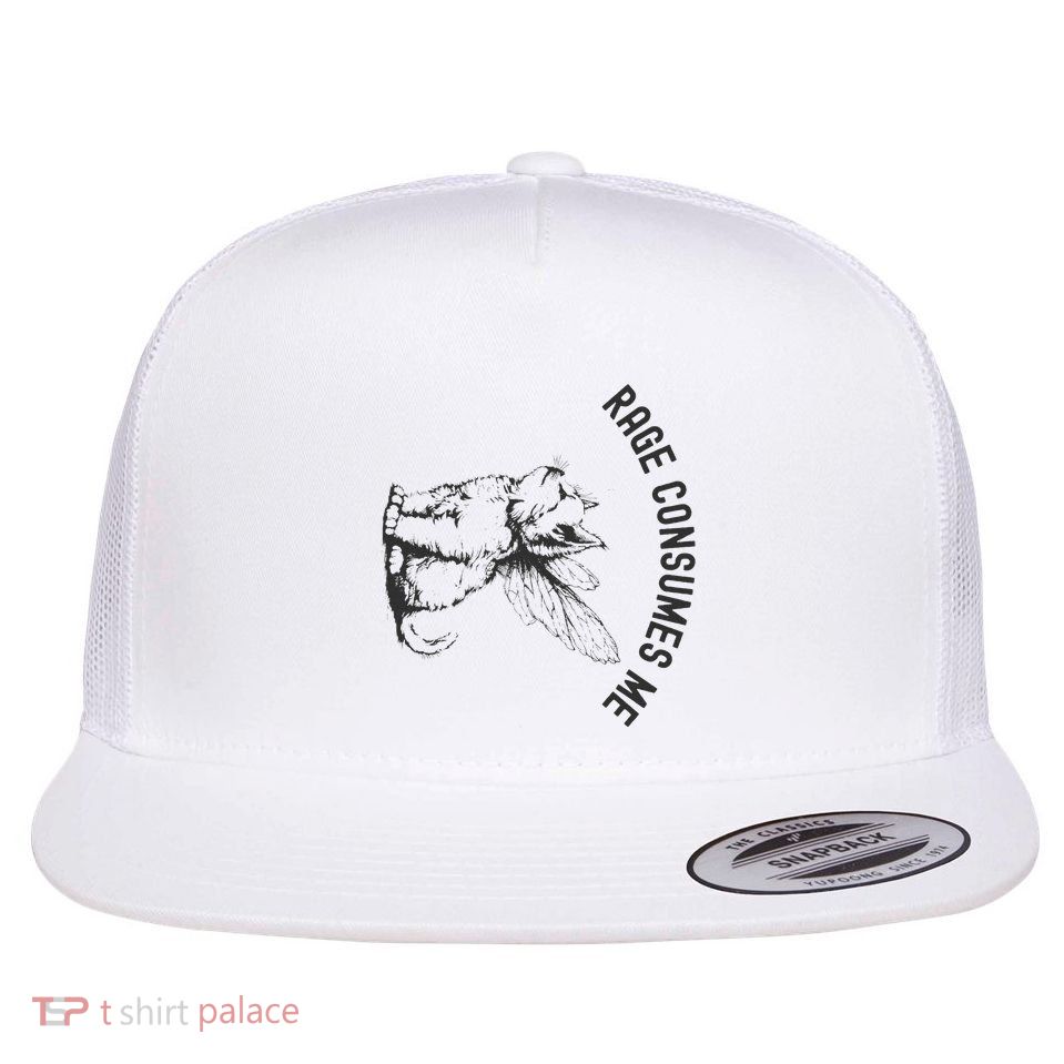 Cat Rage Consumes Me Flat Bill Trucker Hat