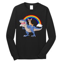 Chihuahua Riding Dinosaur Long Sleeve Shirt