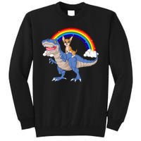 Chihuahua Riding Dinosaur Tall Sweatshirt