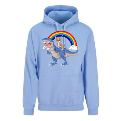 Chihuahua Riding Dinosaur Unisex Surf Hoodie