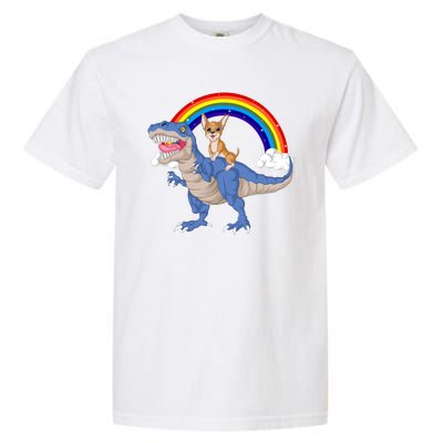 Chihuahua Riding Dinosaur Garment-Dyed Heavyweight T-Shirt