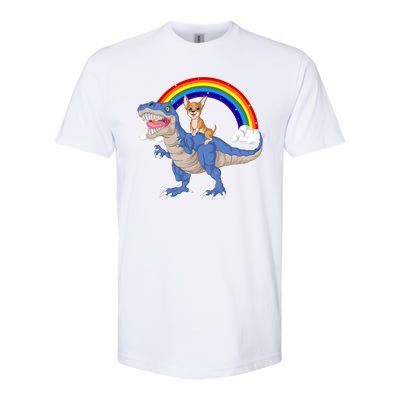 Chihuahua Riding Dinosaur Softstyle® CVC T-Shirt