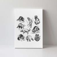 Cute Raccoon Drawing Racoon Portrait Sketch Wild Trash Panda Canvas