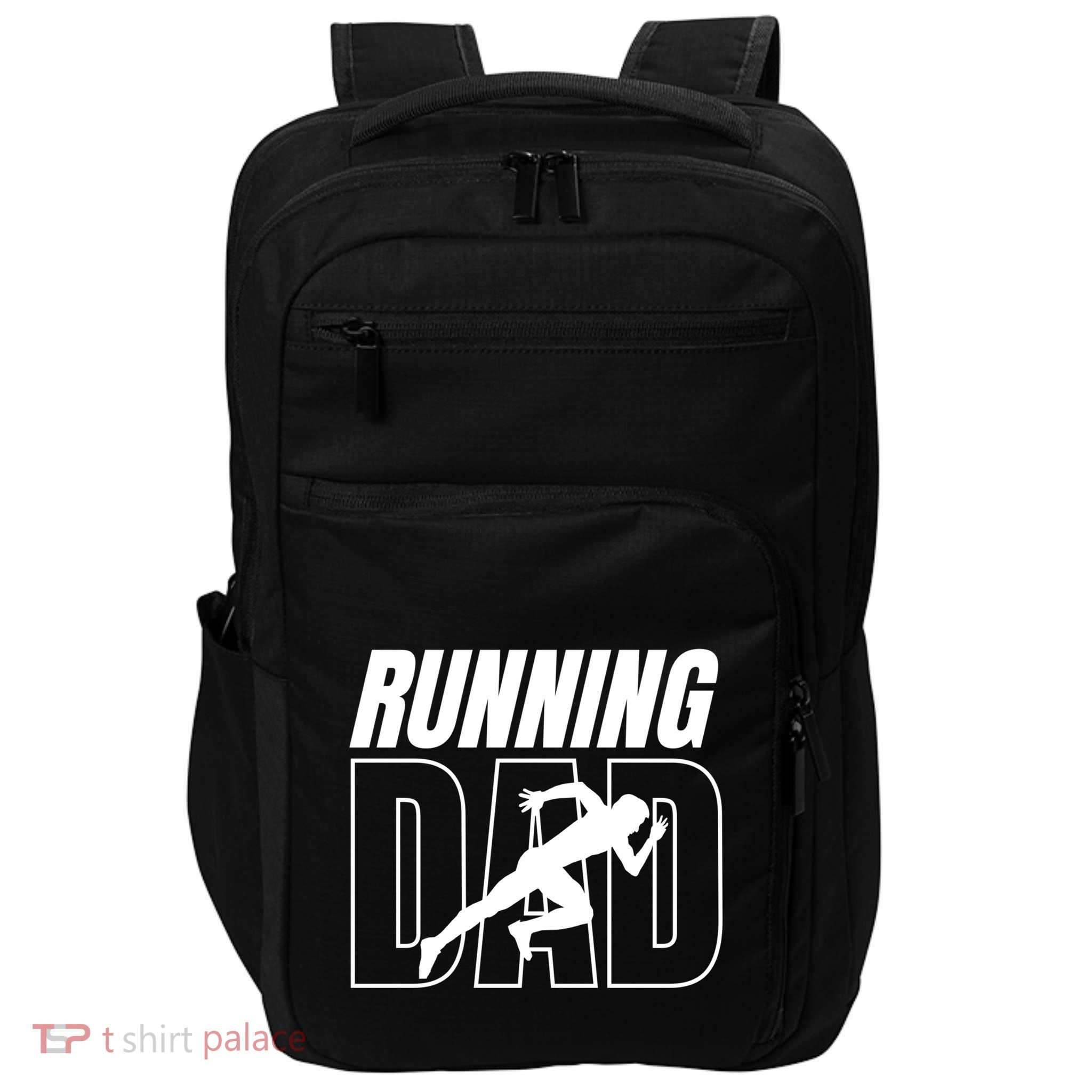 Cool Running Dad Marathon Runner FatherS Day Gift Impact Tech Backpack
