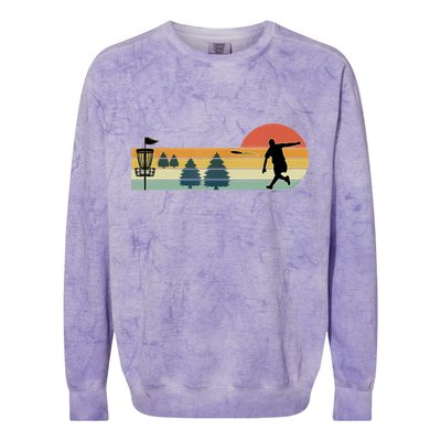 Cool Retro Disc Golf Sport TShirt Colorblast Crewneck Sweatshirt