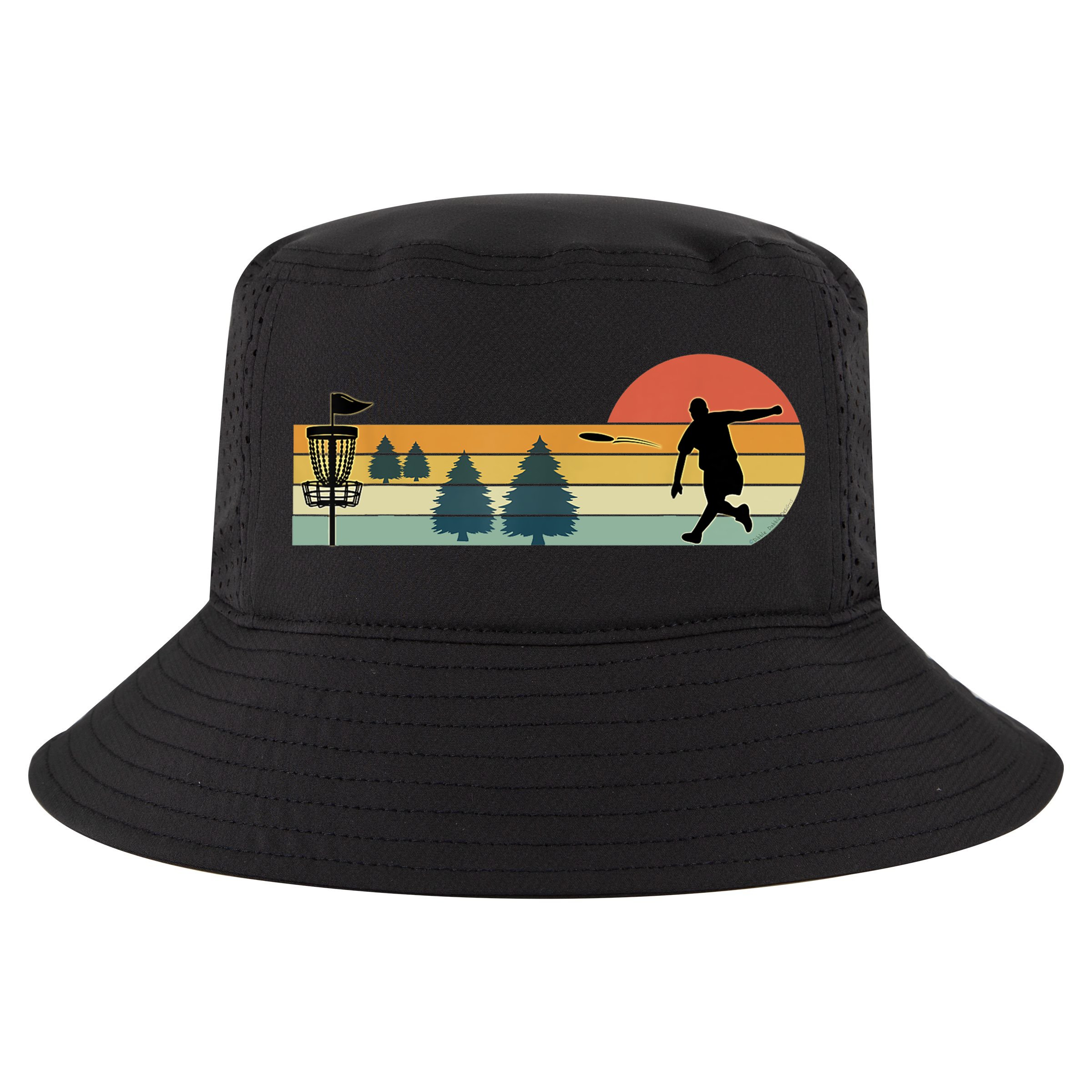 Cool Retro Disc Golf Sport TShirt Cool Comfort Performance Bucket Hat