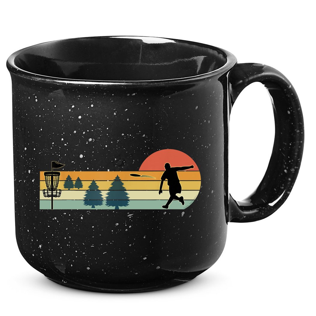 Cool Retro Disc Golf Sport TShirt 15oz Campfire Ceramic Mug
