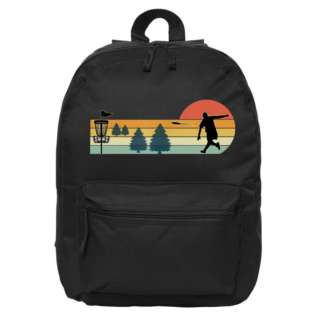 Cool Retro Disc Golf Sport TShirt 16 in Basic Backpack