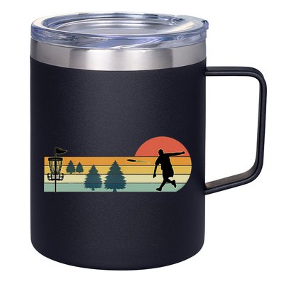 Cool Retro Disc Golf Sport TShirt 12oz Stainless Steel Coffee Mug