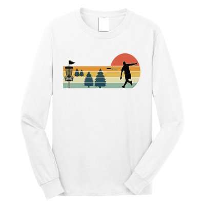 Cool Retro Disc Golf Sport Long Sleeve Shirt