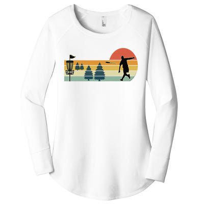 Cool Retro Disc Golf Sport Women's Perfect Tri Tunic Long Sleeve Shirt