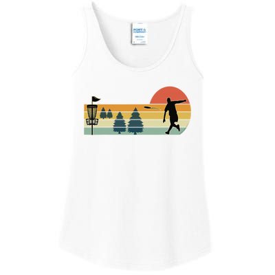 Cool Retro Disc Golf Sport Ladies Essential Tank