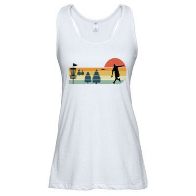 Cool Retro Disc Golf Sport Ladies Essential Flowy Tank