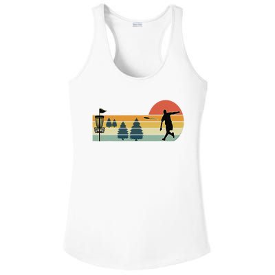 Cool Retro Disc Golf Sport Ladies PosiCharge Competitor Racerback Tank