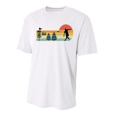 Cool Retro Disc Golf Sport Performance Sprint T-Shirt