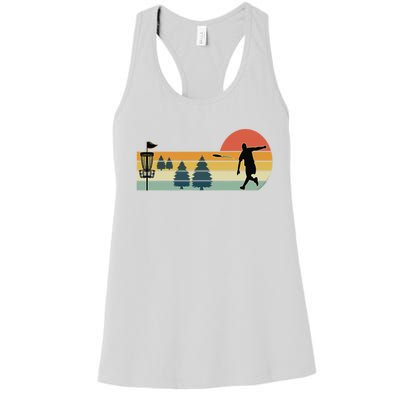 Cool Retro Disc Golf Sport Women's Racerback Tank