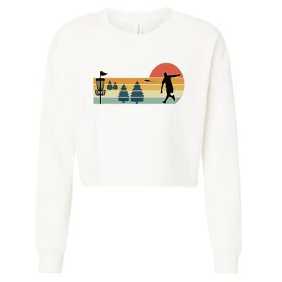 Cool Retro Disc Golf Sport Cropped Pullover Crew