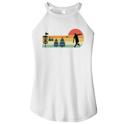 Cool Retro Disc Golf Sport Women's Perfect Tri Rocker Tank