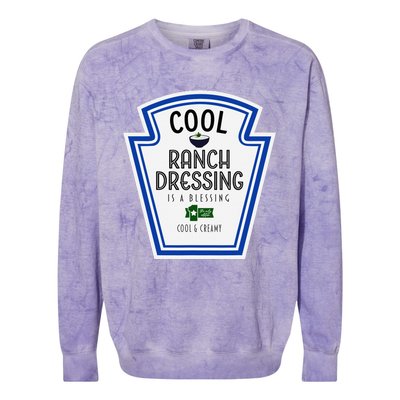 Cool Ranch Dressing Group Condiment Family Halloween Costume Colorblast Crewneck Sweatshirt