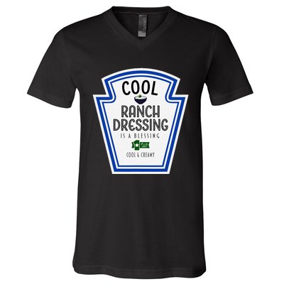 Cool Ranch Dressing Group Condiment Family Halloween Costume V-Neck T-Shirt