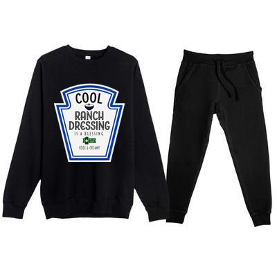 Cool Ranch Dressing Group Condiment Family Halloween Costume Premium Crewneck Sweatsuit Set